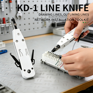 Kit de <span class=keywords><strong>testeur</strong></span> de câble réseau LAN UTP avec connecteur <span class=keywords><strong>RJ45</strong></span>, dénudeur de fils, tournevis, pince à sertir - Manuel, personnalisable OEM - Product Image 1