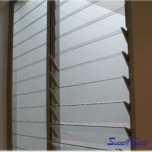 Ventanas de persiana templadas súper claras de aluminio anodizado transparente - Product Image 5