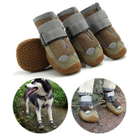 Chaussures et chaussettes pour animaux de compagnie, lot de 4, antidérapantes, respirantes, en microfibre et caoutchouc avec bandes réfléchissantes, vente en gros