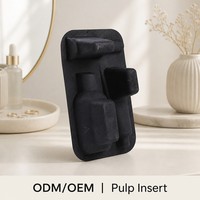 Plateau en pulpe de papier biodégradable, plateau en mousse personnalisé pour emballage cosmétique et soins de la peau, pour kit beauté