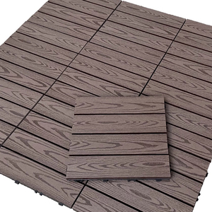Revêtement de sol en bois et plastique, 300Mm X 300Mm, 1 pièce, bon marché, Wpc, imperméable, pont Composite, pour <span class=keywords><strong>extérieur</strong></span> - Product Image 3