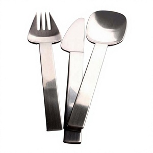 Juego de Cubiertos de acero inoxidable con estilo coreano moderno único Juego de cubiertos reales de lujo de alta calidad para el hogar de la boda - Product Image 3