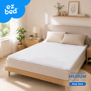 Cubrecolchón premium con acabado de Aloe Vera que ofrece confort equilibrado, soporte de espuma duradero y un sueño relajante cada noche. - Product Image 2