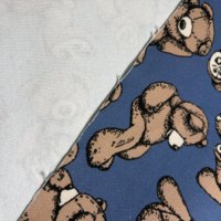 Tissu en toile de coton 8 oz imprimé numériquement sur mesure, motif ours en peluche de dessin animé, minimum 1 m pour sacs, coussins, textiles de maison pour enfants, artisanat