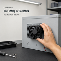Ventilateur électrique silencieux SANLY SF8015, résistant aux hautes températures, DC 24V, ventilateur axial sans balais, plastique, OEM/ODM personnalisable