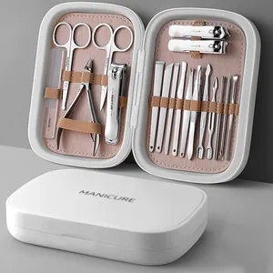 New 18 In 1 Manicure Set Nail Clippers Pedicure Kit Stainless Steel Manicure Tools Grooming Kit For Nail Care With Premium Case