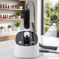 Lime à ongles électrique professionnelle 3000 tr/min, portable, en plastique, avec embouts et base, pour ongles en acrylique, salon et usage domestique