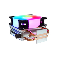 Refroidisseur de processeur RGB à couleur fixe, 2 caloducs, refroidisseur PC silencieux, Intel LGA 1700 1200 2011 115X AM5 AM4