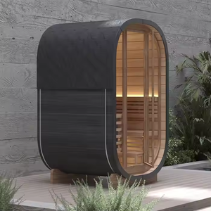 Sauna moderne en cube <span class=keywords><strong>de</strong></span> cèdre en bois massif pour 1 à 2 personnes à utiliser avec sauna Harvia - Product Image 5