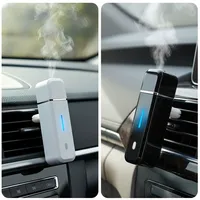 Diffuseur d'air électrique USB intelligent moderne pour voiture avec clip de ventilation et personnalisation du parfum |   Diffuseur d'arômes intelligent programmable pour voiture