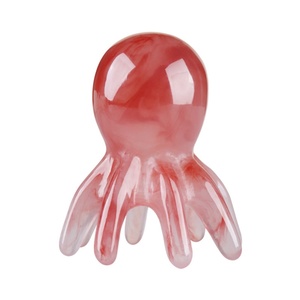 Peigne de massage multifonctionnel en résine, masseur facial thérapeutique tête d'octopus, fonction musicale, bâton de massage des points d'acupuncture, méridien - Product Image 6
