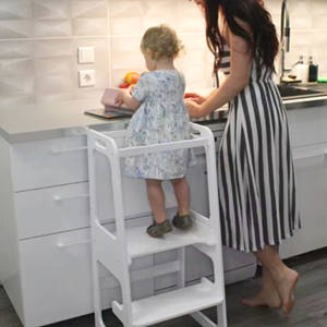 Torre de Aprendizaje para Niños Pequeños, Taburete de Madera para Cocina, Diseño Moderno Ajustable, Multifuncional para Apartamentos y Escuelas - Product Image 5