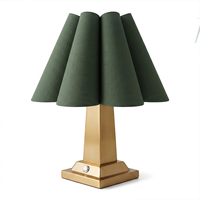 Lámpara de Mesa Recargable Inalámbrica de Latón Vintage, Luz Nocturna Ambiental Pequeña, Lámpara LED de Escritorio para Bar o Cafetería, Venta al Por Mayor de Fábrica
