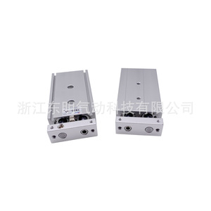 Cylindre pneumatique à double tige Tr25X10x75x100S, corps en aluminium, cylindre standard général pour l'automatisation industrielle - Product Image 1