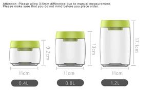 ThankHot 0.8L Écologique Cuisine Bocal En Verre En Plastique Borosilicate Joint <span class=keywords><strong>Hermétique</strong></span> Pompe Couvercle Couleur Boîte Pack <span class=keywords><strong>Vide</strong></span> De Stockage Des Aliments - Product Image 3