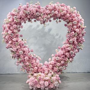Bán Buôn Hình Trái Tim Hoa Vòm Trang Trí Đám Cưới Nhân Tạo Hoa Vòm Trái Tim Màu Hồng Vòm Cho Đám Cưới Trang Trí Nội Thất - Product Image 1
