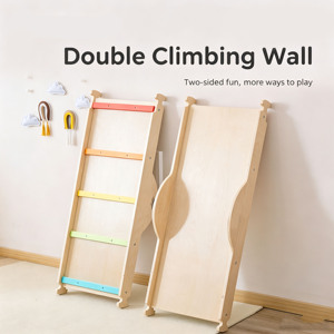 Torre de aprendizaje Montessori de madera para niños pequeños, ecológica, estructura de escalada para interiores, para desarrollar la fuerza física en los niños - Product Image 3