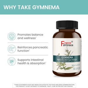 Complément alimentaire personnalisé à base de plantes Gymnema Sylvestre, 60 gélules, favorise le métabolisme des glucides - Product Image 3