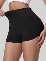 Shorts de yoga pour femmes, sans couture, ajustés, taille haute, effet push-up, 3'' - Taille moyenne, shorts de sport pour le volleyball