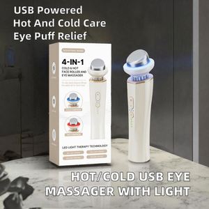 Rouleau facial et masseur oculaire USB rechargeable chaud/froid pour réduire les poches, atténuer les cernes et booster l'éclat de la peau - Product Image 2