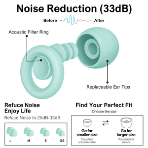 จุกอุดหูซิลิโคนกันเสียงรบกวน สำหรับนอนหลับ ป้องกันเสียงรบกวน พร้อมโลโก้สั่งทำได้ - Product Image 2