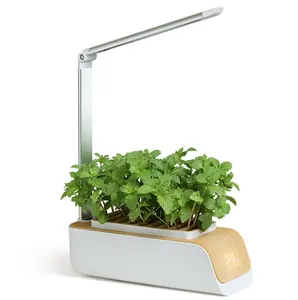Explosive smart planter hydroponic growing system indoor planter kit, home kitchen garden planter with LED plant light