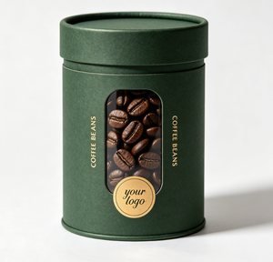 บรรจุภัณฑ์กาแฟแบบย่อยสลายได้ทางชีวภาพเกรดอาหาร OEM สำหรับเมล็ดกาแฟ บรรจุในหลอดกระดาษพร้อมหน้าต่างมองเห็นได้ บรรจุภัณฑ์กล่องกระดาษหรูหราเป็นมิตรกับสิ่งแวดล้อม - Product Image 3