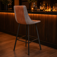 JOHOOFURNITURE Tabouret de bar ergonomique réglable en tissu gris rouillé bicolore, vente en gros, Taburesi Bar Taburesi Bar Counter