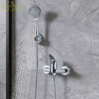 Robinet de Douche Mural en Laiton Sélectionné Prix Usine, Mitigeur Chaud/Froid à Double Commande, Robinet Cascade pour Salle de Bain