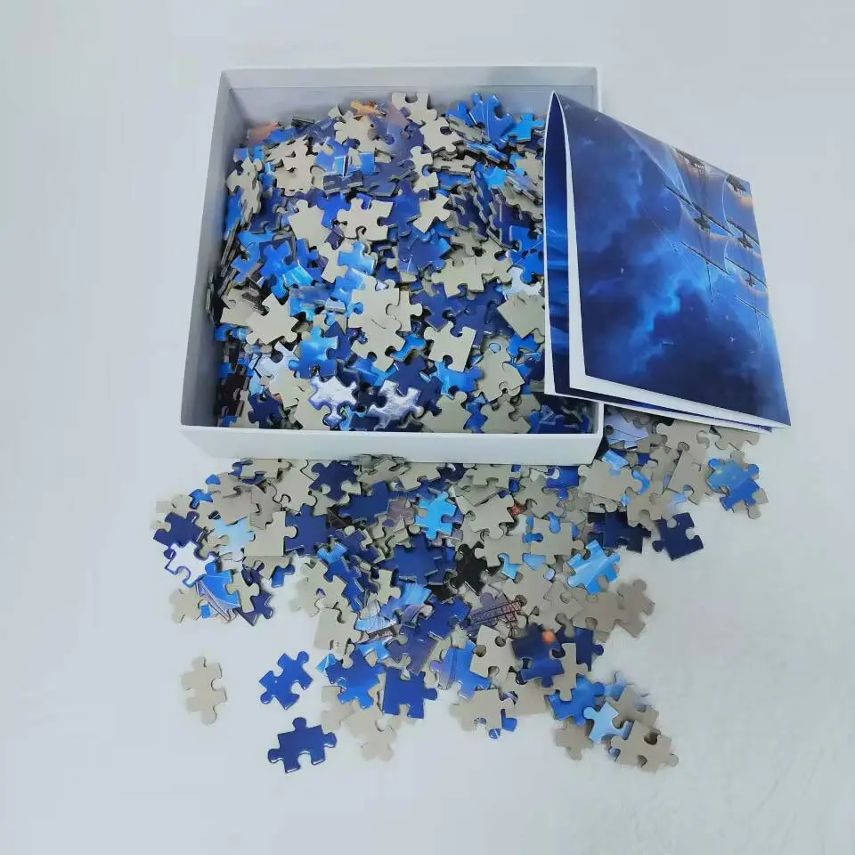 Produsen puzzle dewasa kualitas tinggi en bois animaux pengasah otak teka-teki jigsaw 1000 buah