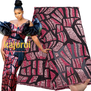 Chine Fournisseur Africain Dentelle Tissu Broderie Français Brocart En Relief Jacquard Tissu Pour Robes Femmes 3023 - Product Image 1