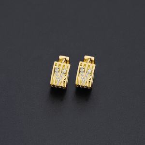Jxx Direct Sale Wholesale Price 24k Gold Plated Cubic Zircon <b>Earrings</b> Classic Style Fashion for Women for Weddings Parties - Product Image 5