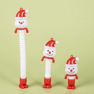Tube télescopique de décompression à motif de dessin animé de Noël, jouets sensoriels extensibles, décorations d'Halloween - Product Image 1