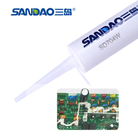 Scellant adhésif en silicone transparent, monocomposant, séchage rapide, caoutchouc de silicone RTV pour le remplissage, l'étanchéité, le collage de composants électroniques