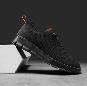 Chaussures de marche tendance en cuir véritable de haute qualité, style designer, à lacets, plateforme, talon épais, semelle extérieure en caoutchouc antidérapante - Product Image 3