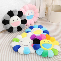 Oreiller en peluche doux soleil fleurs plante coussin visage souriant tournesol en peluche