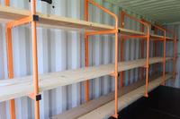 Système d'étagères de garage pour conteneurs avec support de rayonnage et accessoires essentiels pour le stockage en conteneurs