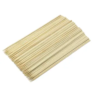 Brochettes carrées jetables en bambou pour viande de gril, vente en gros