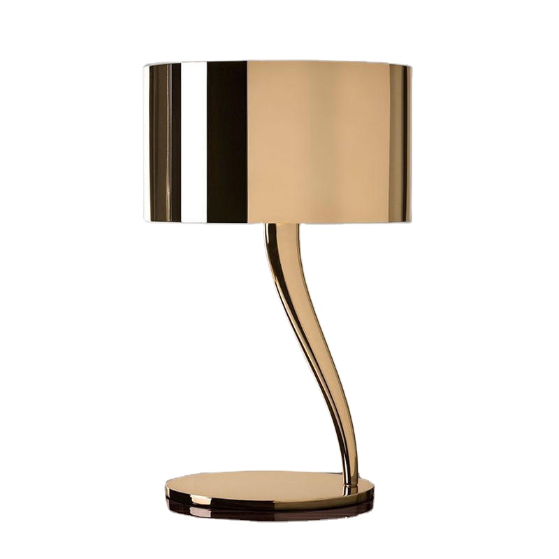 Дизайнерский гальванический золотистый медный цветной изогнутый корпус настольная лампа для украшения отеля виллы