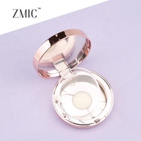 Étui de poudre compacte de luxe vide, rose doré, avec miroir, pour maquillage du visage, emballage en plastique pour fond de teint et contour