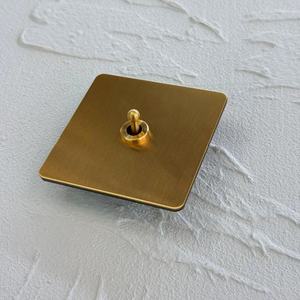Interruptor de palanca doble de pared Brush Gold, universal 86, de acero inoxidable, europeo, multifunción, 146, 13A, tipo C, 250V, 2 vías - Product Image 6