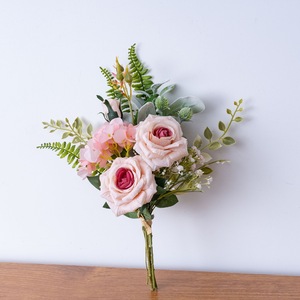 Bouquet de fleurs artificielles en forme de rose ciel étoilé, en tissu tissé plastique, pour décoration de mariage, de maison et accessoires de photographie CF02041 - Product Image 2