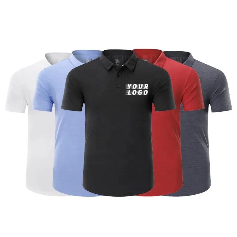 Оптовая продажа трикотажных мужских футболок больших размеров с логотипом на заказ мужские футболки поло дышащие удобные спортивные быстросохнущие