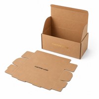 Boîtes pliables réutilisables en carton ondulé Kraft pour expédition, avec logo personnalisé, ruban adhésif, vente en gros, OEM, ODM