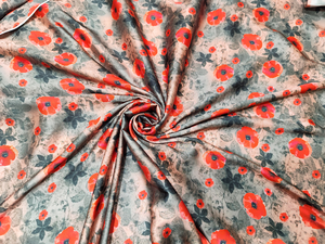 Smooth Printed 100% <b>Polyester</b> Satin <b>Fabric</b> Multicolor for Sewing DIY Crafts Wedding Dress Soft Shiny Creative Design - Product Image 2