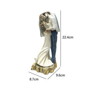 Estatua de resina para amantes de los besándose, figurita de recuerdo, decoración de boda, para boda - Product Image 6