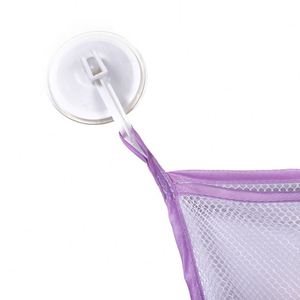 Kids Space-Saving Heavy Duty Wall Mounted Hanging Mesh Shower Caddy Organizer Foldable <b>Bath</b> Toy <b>Storage</b> Corner Hooks Single - Product Image 4