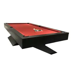 Popüler lüks modern yeni tasarım x tipi bacak katı ahşap çerçeve havuzu oyun kayrak bilardo masası 9 ft 8 ft satılık