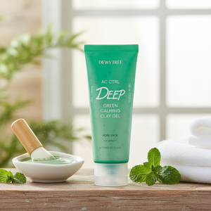 Dewytree 100mL AC CTRL Deep Green Calming Clay Gel Pore Pack Quality Face Washing Product Brush Exclusive OY-Collection - Product Image 3