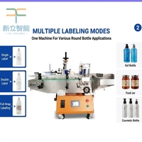 Etiquetadora Automática de Botellas de Escritorio con Sistema Integrado de Codificación Térmica, Pantalla Táctil PLC, Fecha, Número de Lote, Solución de Etiquetado de Una Sola Pasada